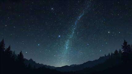 Stars Shining in the Dark Sky