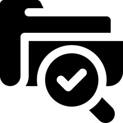 search folder icon. vector glyph icon for your website, mobile, presentation, and logo design.