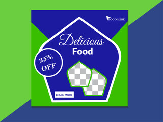 Creative Food Social Media Poster Layout