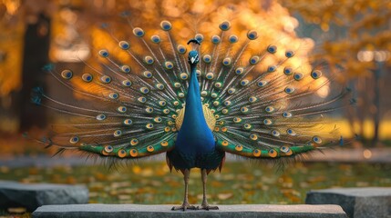 Rear view of a majestic peacock © Boonsong