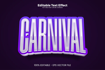 Carnival New editable text effect in modern trend style
