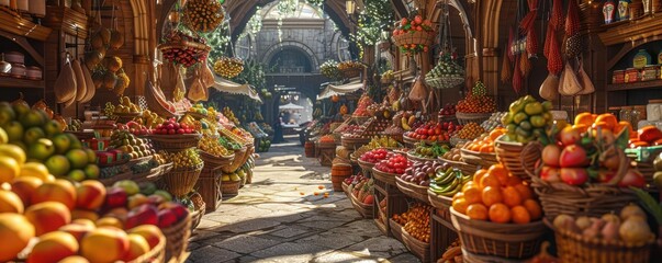 Wide-angle view of a fantastical