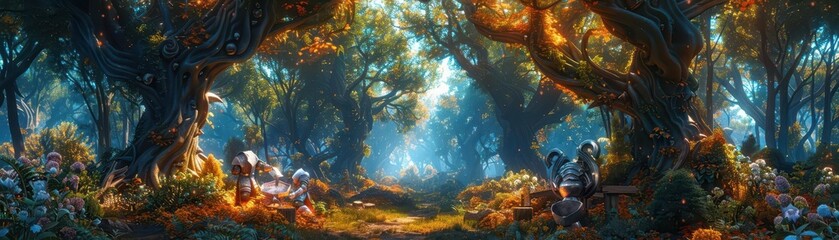 Wide-angle view of an enchanting