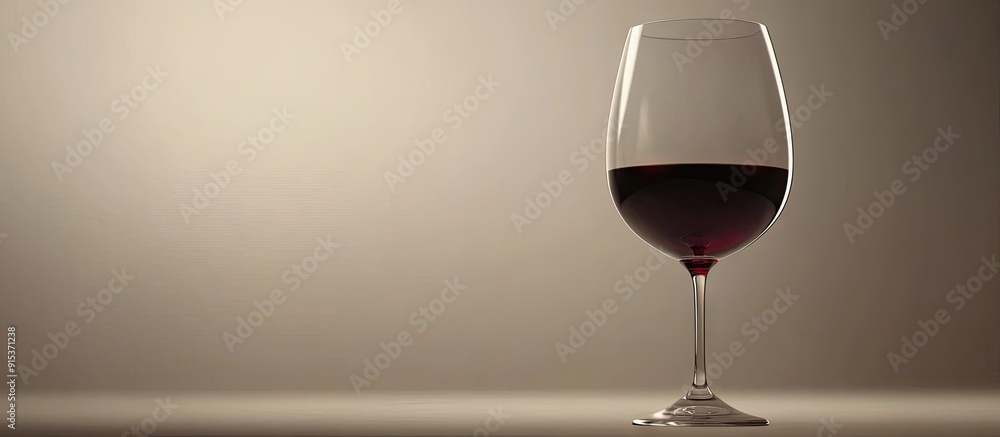 Poster A glass containing fine red wine. with copy space image. Place for adding text or design