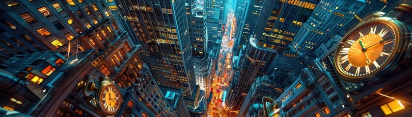 Worms-eye view of a surreal stock market
