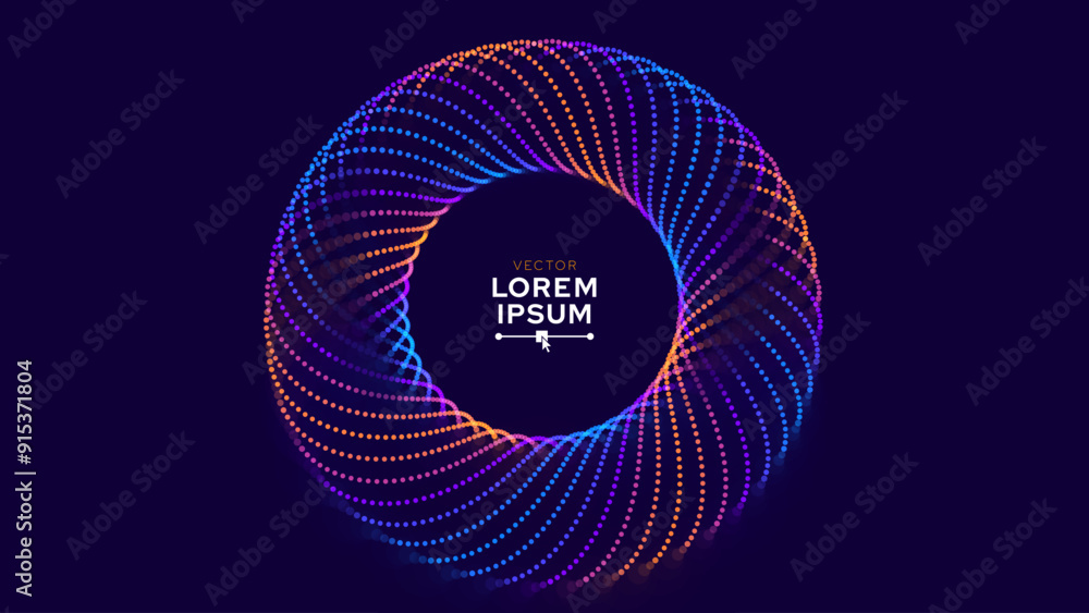 Poster Digital Big Data Flow Vector Background. Big Data Technology Lines. Abstract Science Technology Illustration. Big Data Neural Network Background Concept. AI Visualization Concept. Vector.