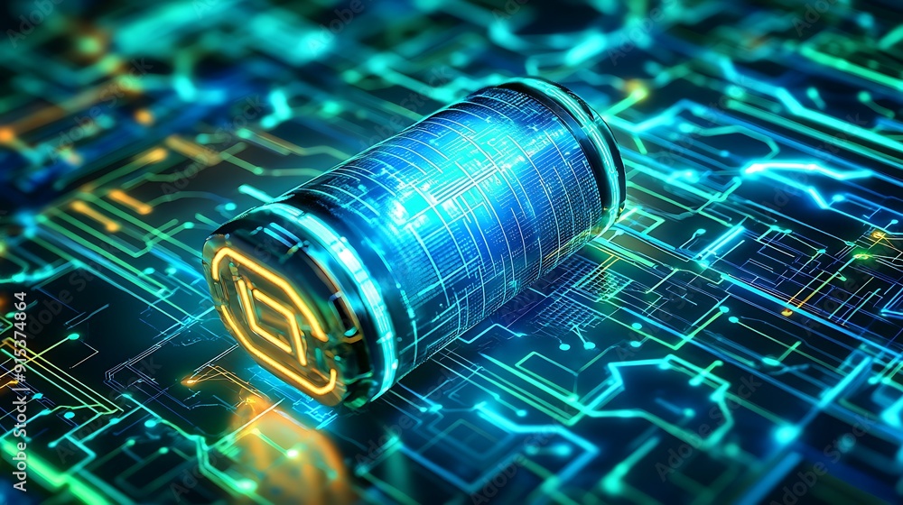 Poster innovative battery technology: exploring the future of energy storage with advanced circuitry and de