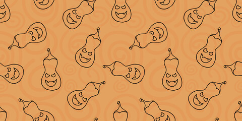 pumpkin. grave. terrible. holiday. Halloween. October 31st. vector. seamless pattern. the pattern. seamless. pattern. bat. scary stories. lines. ghost. A terrible holiday. spider. postcard