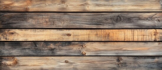 Naklejka premium Wood Plank Texture Background Includes Free Copy Space for Product or Advertising Text Design