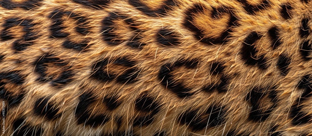 Poster leopard hide pattern. with copy space image. Place for adding text or design