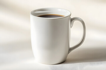 Fototapeta premium White ceramic coffee mug