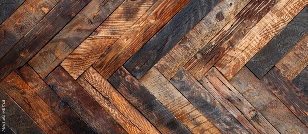 Aufkleber Old planks set against a white background Top view. with copy space image. Place for adding text or design