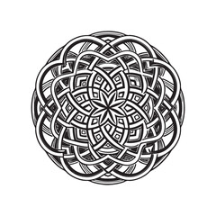 Mandala pattern or Simple Floral Ideas for Coloring book page