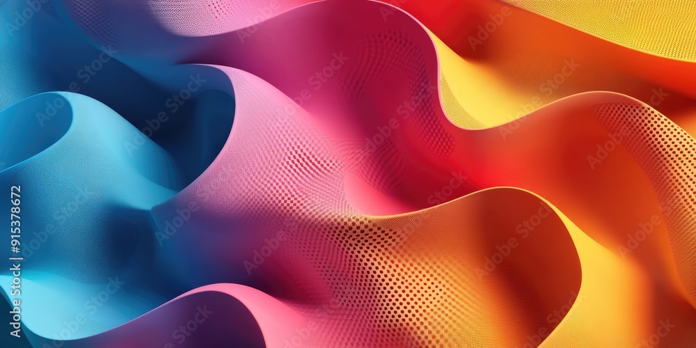 Poster colorful abstract background forming smooth wavy shapes