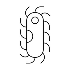 protozoa malaria line icon vector. protozoa malaria sign. isolated contour symbol black illustration