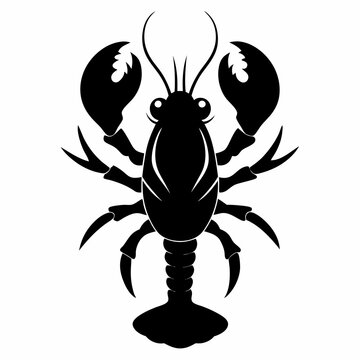 recommend clip art: Lobster silhouette vector illustration