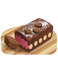 Dessert Cake slice or piece vector