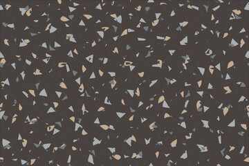 Abstract Venetian Texture. Floor Seamless Print Terrazzo Beige Vector Material. Glass Interior Irregular Art. Mosaic Terrazzo Organic Design. Marble Wall Granite Pattern. Gray Vector Stone Background.