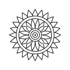 Mandala pattern or Simple Floral Ideas for Coloring book page