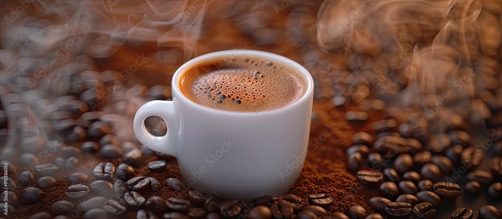 Fototapete coffee. with copy space image. place for adding text or design