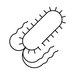salmonella bacteria line icon vector. salmonella bacteria sign. isolated contour symbol black illustration