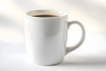 Fototapeta premium White ceramic coffee mug