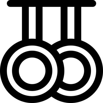 recommend clip art: gymnastic rings icon. vector line icon for your website, mobile, presentation, and logo design.