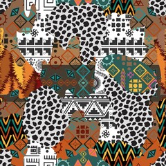Seamless pattern abstract spots dots