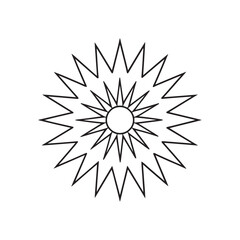 Mandala pattern or Simple Floral Ideas for Coloring book page