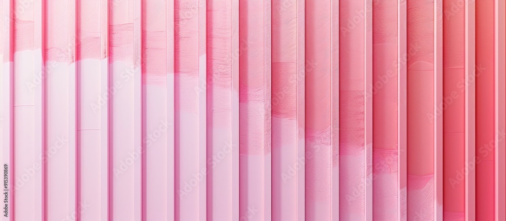 Poster Abstract background created from corrugated paper for pink applications Space for text Texture Vertical stripes. with copy space image. Place for adding text or design