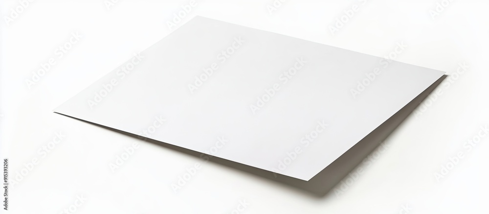 Poster white paper with a clipping path. with copy space image. Place for adding text or design