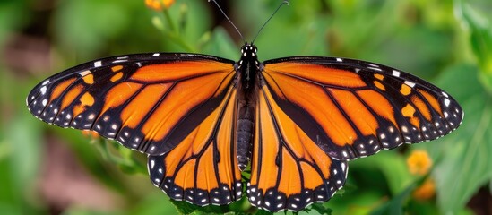 Monarch butterfly. with copy space image. Place for adding text or design