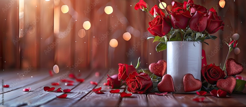 Poster Valentine s Day backdrop. with copy space image. Place for adding text or design