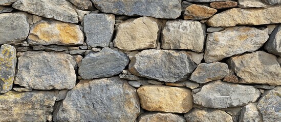 Fototapeta premium Background designed with a stone wall from a rural structure. with copy space image. Place for adding text or design