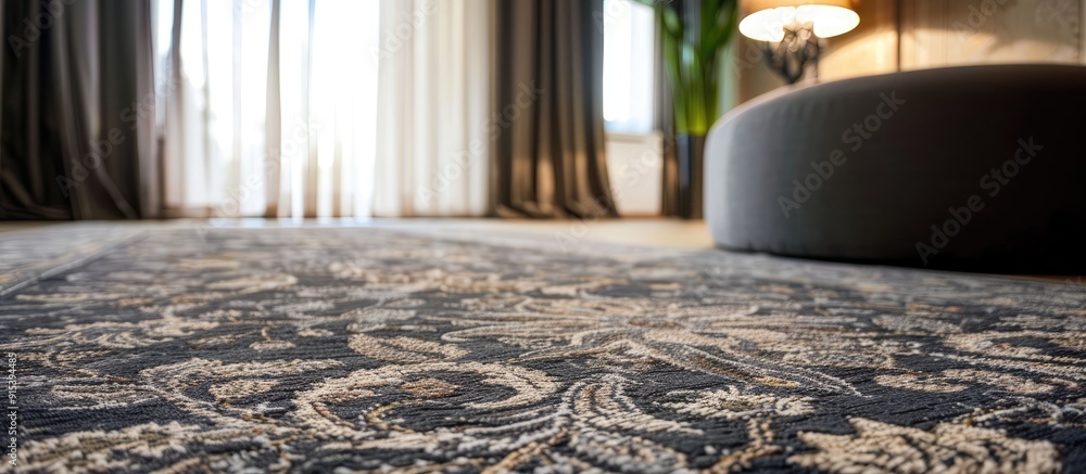 Poster Carpet design texture backdrop. with copy space image. Place for adding text or design