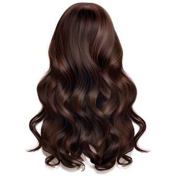 recommend clip art: Luxurious brown wavy hair
