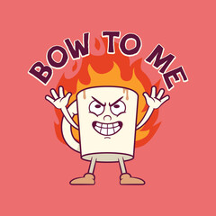 Coffee Cup with high energy vector illustration. Motivation, funny design concept.