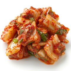 A delicious and authentic kimchi made with fresh cabbage, carrots, and radishes. It is seasoned with a spicy sauce made with red pepper powder, garlic, and ginger.