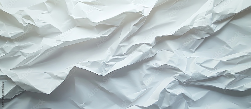 Poster paper on a light white background crumpled paper wallpaper texture of a crumpled paper sheet copy sp