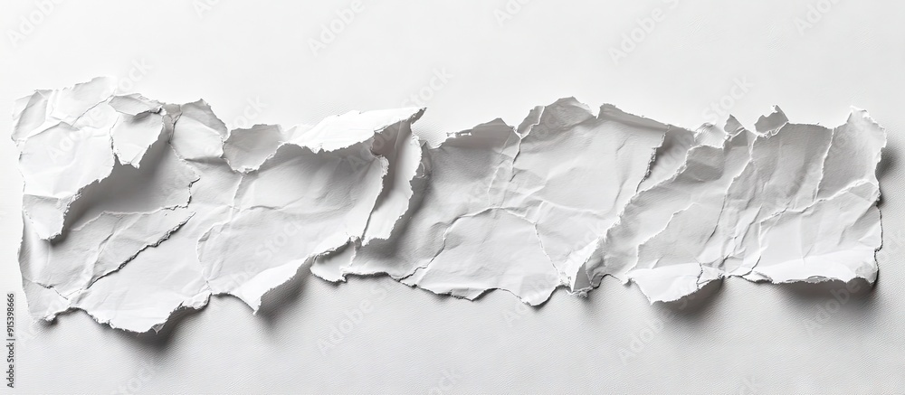 Aufkleber torn paper on a white background featuring a clipping path. with copy space image. Place for adding text or design