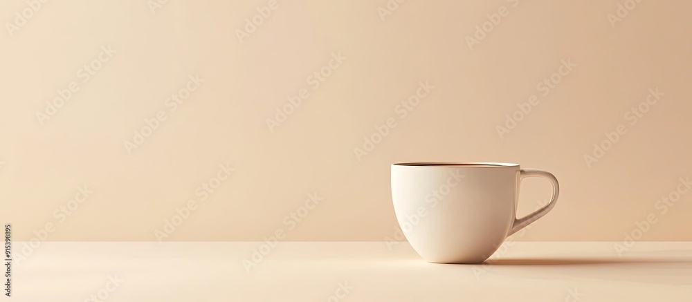 Leinwandbilder coffee cup on backdrop. with copy space image. place for adding text or design