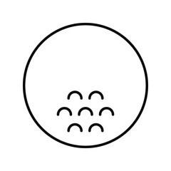 dodgeball line icon with white background vector stock illustration