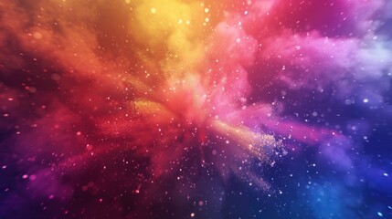 Fototapeta premium Colorful powder burst abstraction on background.