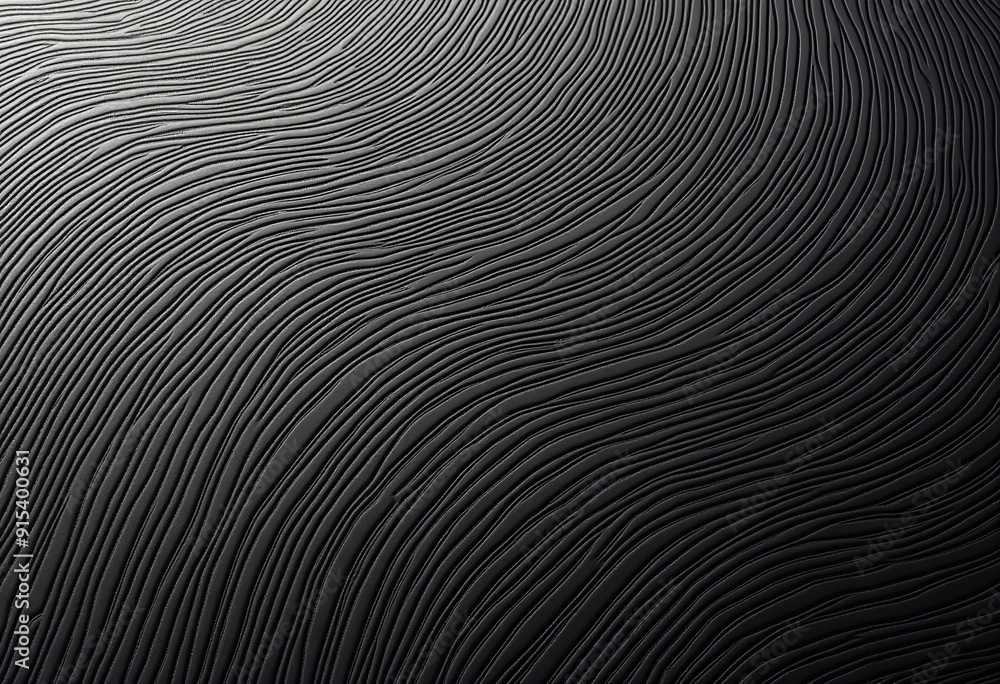 Poster elegant black and white flow curve carpet pattern | vector art