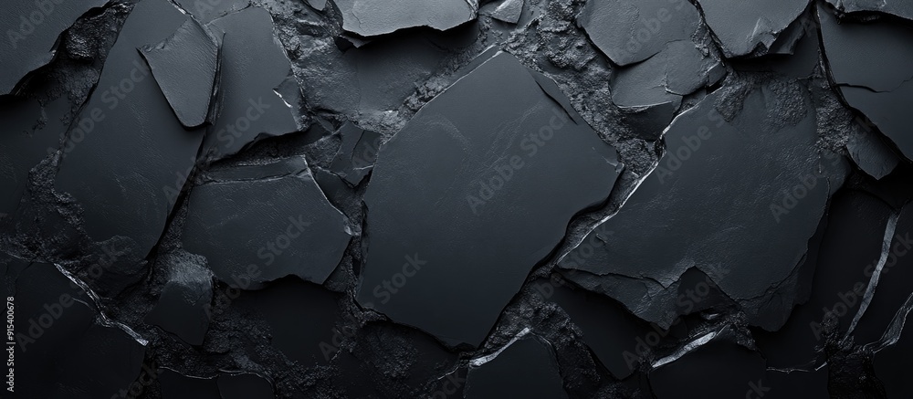 Aufkleber Abstract Black Stone Background. with copy space image. Place for adding text or design
