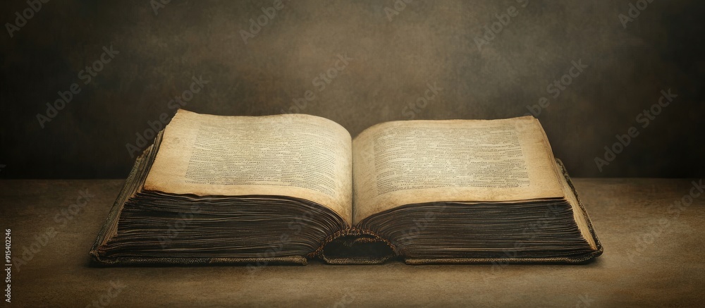 Aufkleber Grunge empty book with copyspace isolated with a clipping path