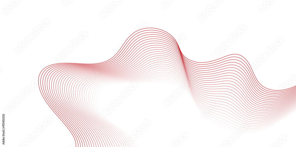Aufkleber curved wavy lines tech futuristic motion background. abstract wave element for design. lines abstrac