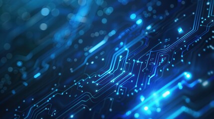 Obraz premium Abstract Blue Circuit Board