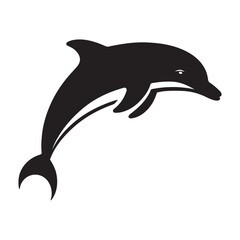 Obraz premium dolphin silhouettes vector design 