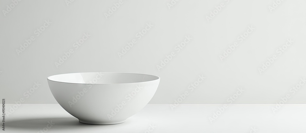Leinwandbilder white bowl against a white backdrop product photography with a white background. with copy space ima